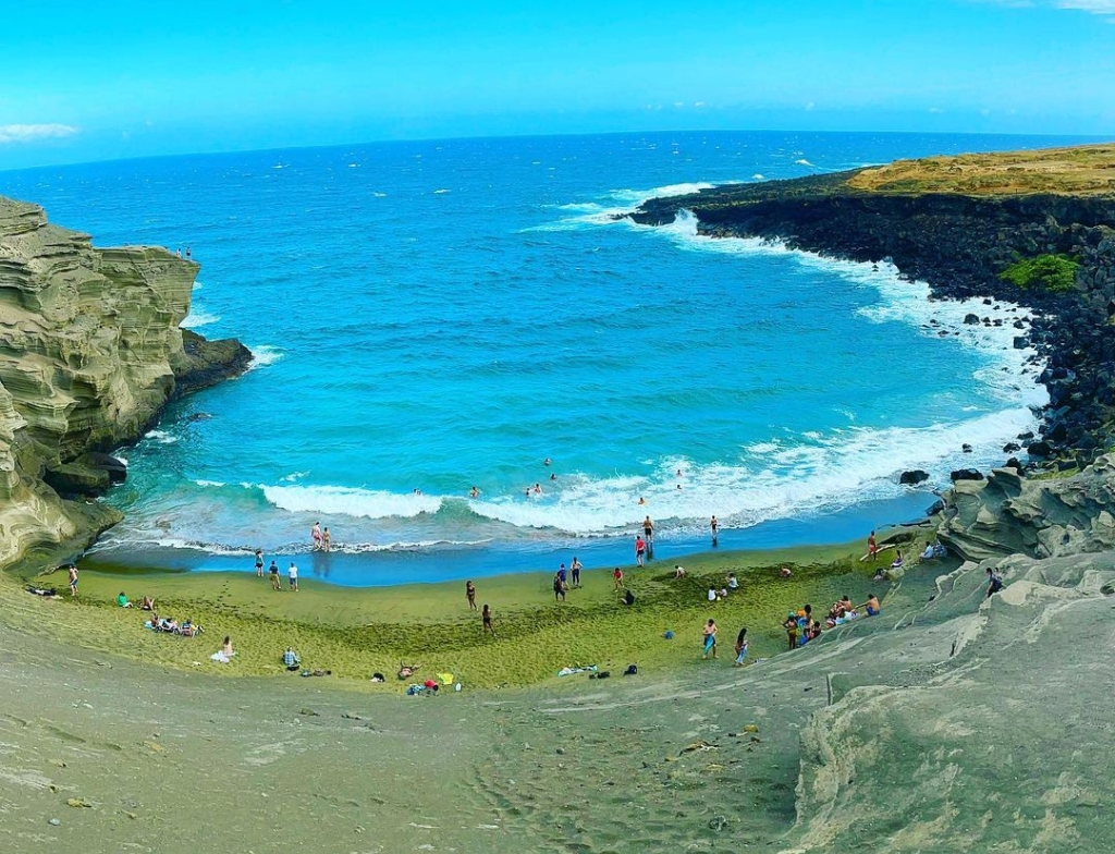 green sand beach